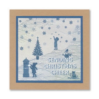 (STA-CH-12408-A5)Claritystamp Wee Wee Christmas Friends & Family Silhouettes - Christmas in Miniature A5 Stamp Set