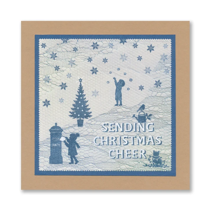 (STA-CH-12408-A5)Claritystamp Wee Wee Christmas Friends & Family Silhouettes - Christmas in Miniature A5 Stamp Set
