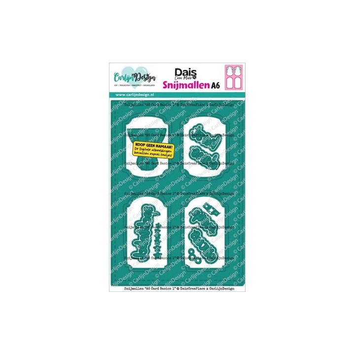 (CDSN-0398)CarlijnDesign Dies A6 Card Basics 1 by DaisCreaPlace