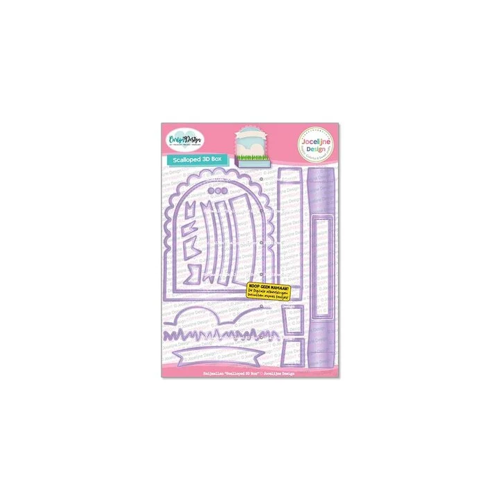 (CDJD-0092)CarlijnDesign Dies Scalloped 3D Box by Jocelijne Design