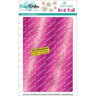 (CDHF-0095)CarlijnDesign Hot Foil A6 Festive Fireworks by Ilona Maakt
