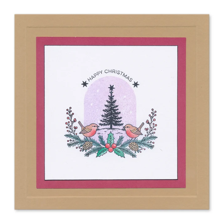 (STA-FL-12426-A5)Claritystamp Winter Elements A5 Stamp Set With 6x Compostion Swatches