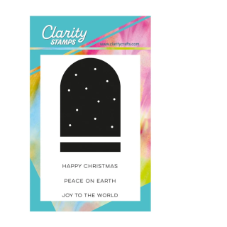 (STA-CH-12410-A7)Claritystamp Christmas Bell Jar & Sentiments A7 Stamp Set with Embedder