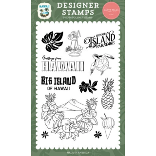 (CBHI507042)Carta Bella Clear Stamp Hawaii Designer Stamps Hawaiian Island Paradise
