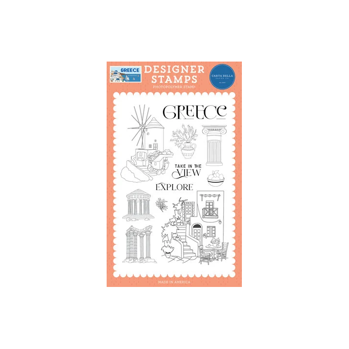 (CBGR508040)Carta Bella Clear Stamp Greece Designer Stamps