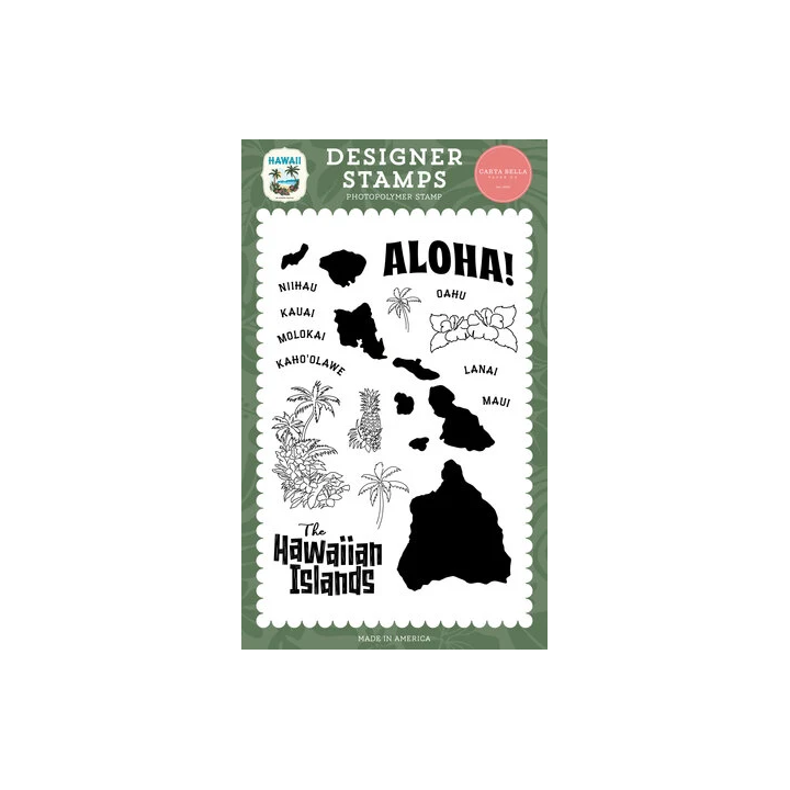 (CBHI507040)Carta Bella Clear Stamp Hawaii Designer Stamps