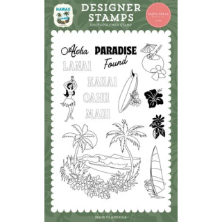 (CBHI507041)Carta Bella Clear Stamp Hawaii Designer Stamps Paradise Cities
