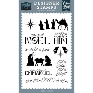 (JTW521040)Echo Park Joy To The World Designer Stamp Set Rejoice Rejoice