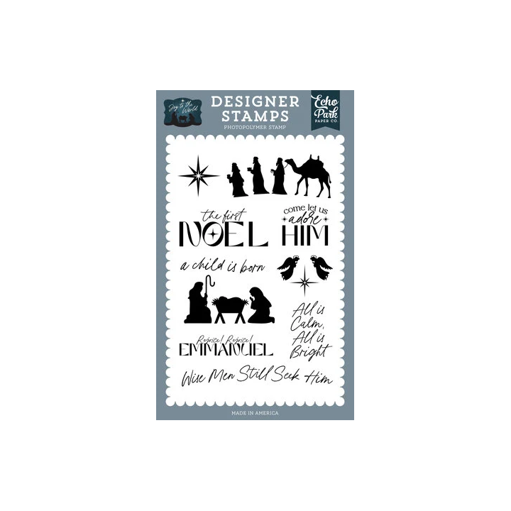 (JTW521040)Echo Park Joy To The World Designer Stamp Set Rejoice Rejoice