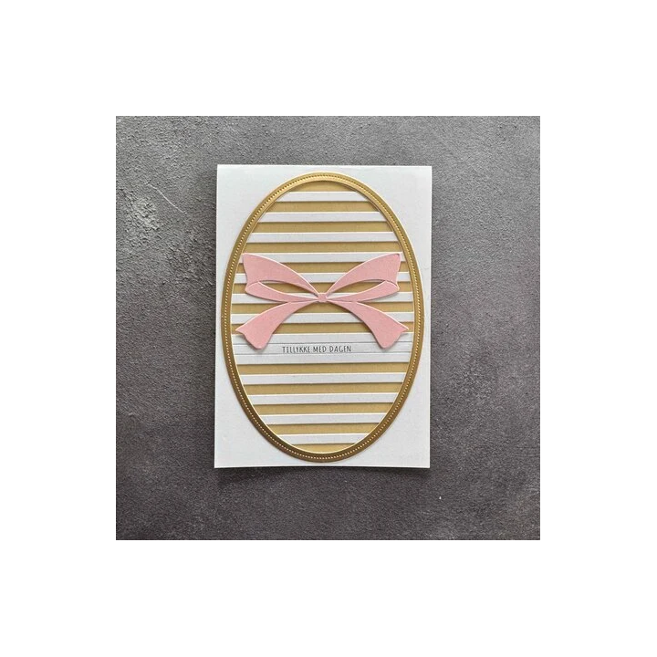 (SBD711)Simple and Basic Oval Horizontal Striped Panel A6 Dies