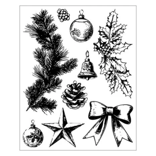(667175)Sizzix Clear Stamps Set w/Framelit Dies Build a Wreath (9+8pcs) by 49 & Market