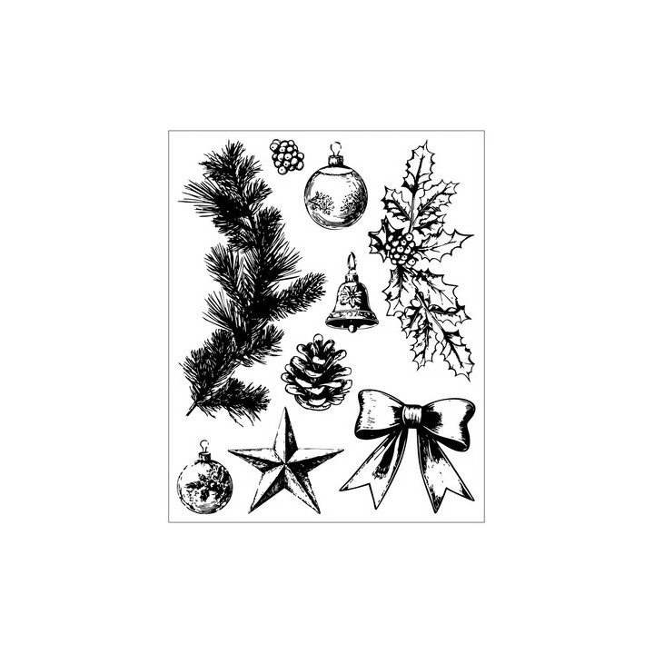 (667175)Sizzix Clear Stamps Set w/Framelit Dies Build a Wreath (9+8pcs) by 49 & Market