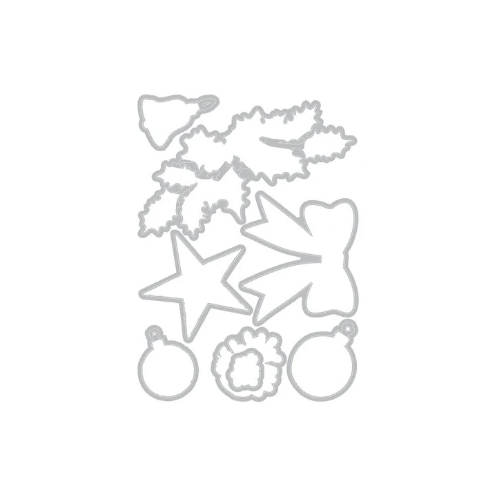 (667175)Sizzix Clear Stamps Set w/Framelit Dies Build a Wreath (9+8pcs) by 49 & Market