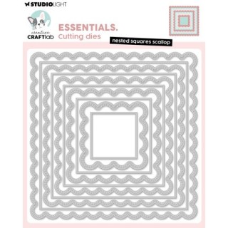 (CCL-ES-CD1126)StudioLight Dies – Nested Squares Scallop Essentials n° 1126