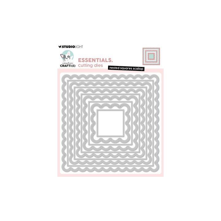 (CCL-ES-CD1126)StudioLight Dies – Nested Squares Scallop Essentials n° 1126