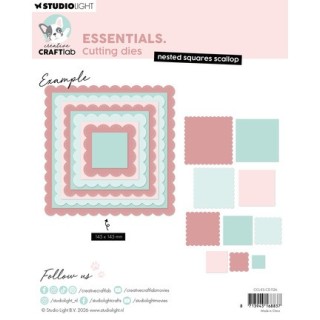 (CCL-ES-CD1126)StudioLight Dies – Nested Squares Scallop Essentials n° 1126