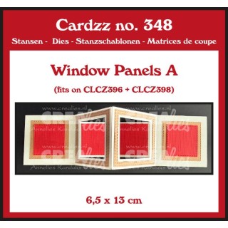 (CLCZ348)Crealies Cardzz Dies Window Panels A (Fits on CLCZ396 and CLCZ398)
