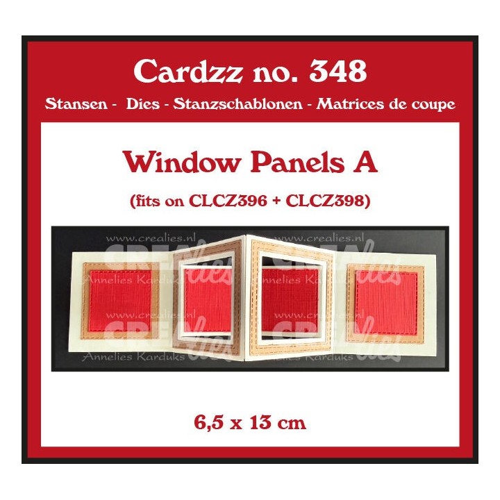 (CLCZ348)Crealies Cardzz Dies Window Panels A (Fits on CLCZ396 and CLCZ398)