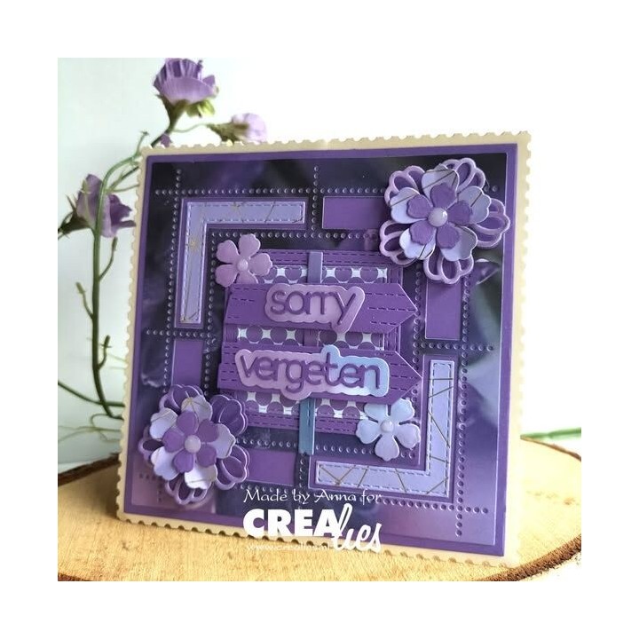 (CLCZ348)Crealies Cardzz Dies Window Panels A (Fits on CLCZ396 and CLCZ398)