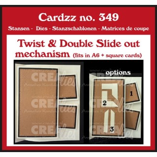(CLCZ349)Cardzz Dies Twist & Double Slide out Mechanism (Fits in A6 and Square Card)
