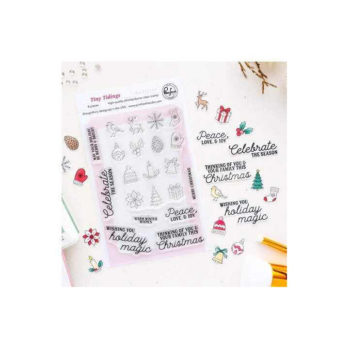 (333126)Pinkfresh Studio Season of Wonder Stamp Tiny Tidings by Inna Moreva