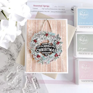 (331326)Pinkfresh Studio Season of Wonder Stamp Seasonal Sprigs by Dawn Woleslagle