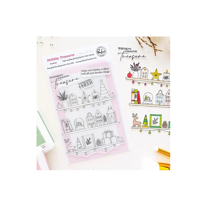 (332726)Pinkfresh Studio Season of Wonder Stamp Holiday Treasures by Inna Moreva