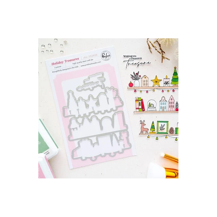 (332826)Pinkfresh Studio Season of Wonder Die Holiday Treasures by Inna Moreva