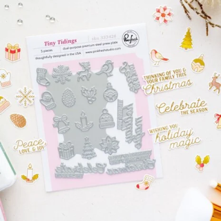 (333426)Pinkfresh Studio Season of Wonder Press Plate Tiny Tidings by Inna Moreva