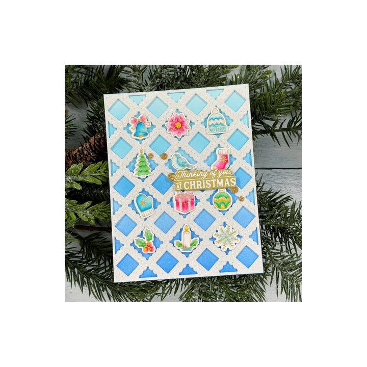 (333426)Pinkfresh Studio Season of Wonder Press Plate Tiny Tidings by Inna Moreva