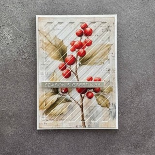 (SBD708)Simple and Basic Rectangle Diagonal Striped Panel with Piercing A6 Dies