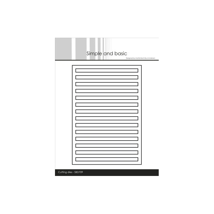 (SBD709)Simple and Basic Rectangle Horizontal Striped Panel A6 Dies