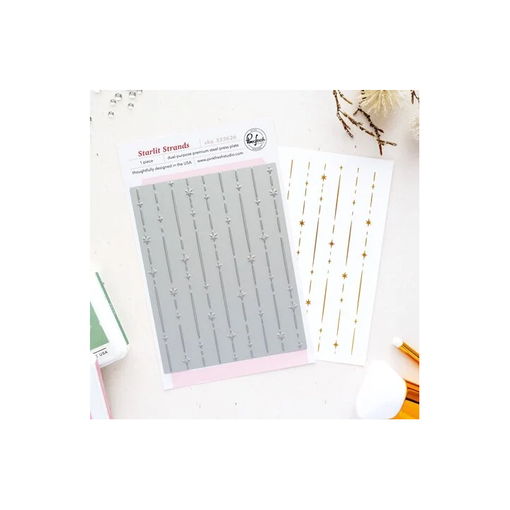 (333626)Pinkfresh Studio Season of Wonder Press Plate Starlit Strands by Inna Moreva