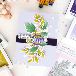 (332226)Pinkfresh Studio Season of Wonder Press Plate Festive Flourish by Inna Moreva