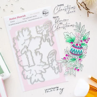 (332026)Pinkfresh Studio Season of Wonder Die Festive Flourish by Inna Moreva