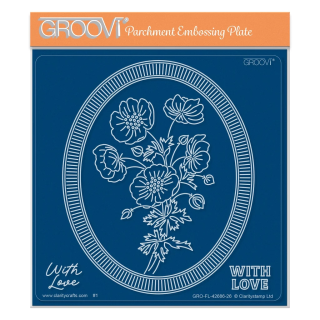 (GRO-FL-42686-26)Groovi Plate Midi Poppy Posy