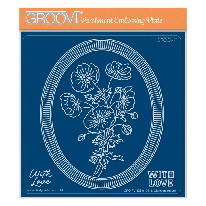 (GRO-FL-42686-26)Groovi Plate Midi Poppy Posy