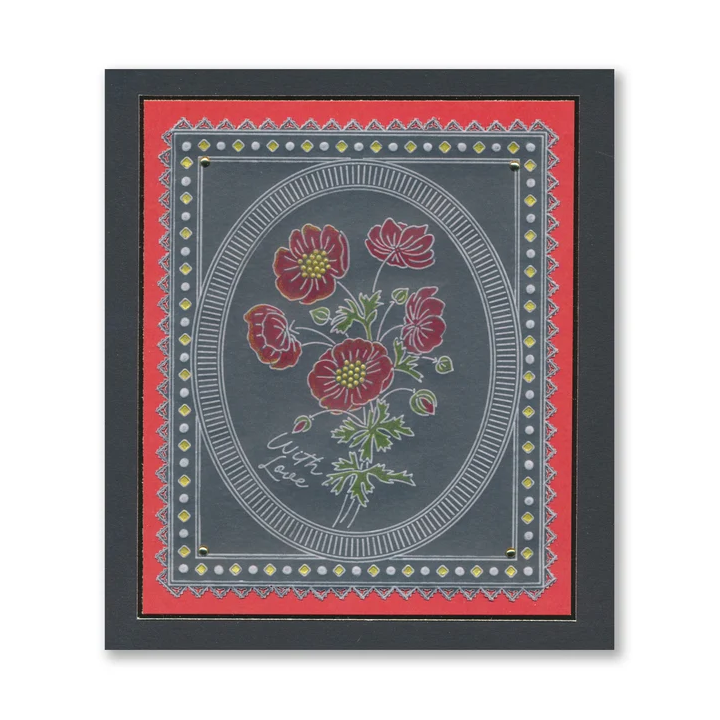 (GRO-FL-42686-26)Groovi Plate Midi Poppy Posy