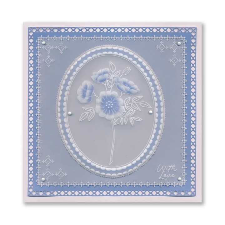 (GRO-FL-42684-26)Groovi Plate Midi Dog Rose Posy