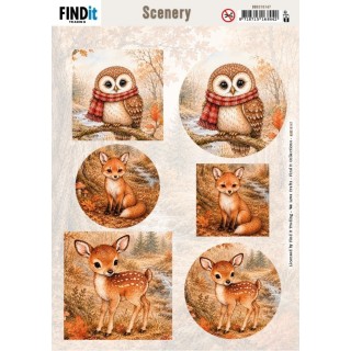 (BBSC10147)Scenery Push out - Find It Collection - Autumn Charm