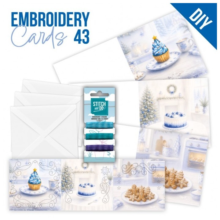 (STDOPP043)Stitch and Do Cards 43 - Blue Christmas Treats