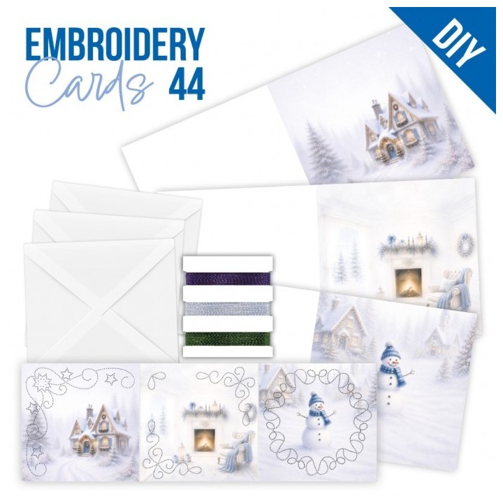 (STDOPP044)Stitch and Do Cards 44 - Blue Christmas Feelings