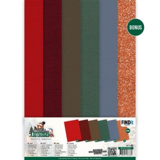 (BB-A4-10043)Linen Cardstock Pack - Berries Beauties - Good Old Christmas - A4