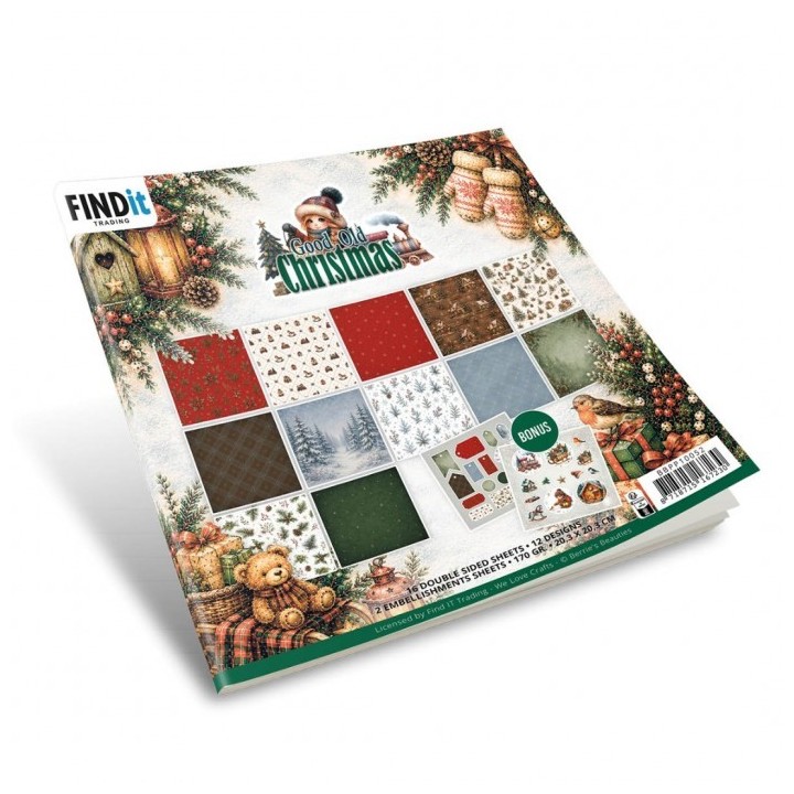 (BBPP10052)Paperpack - Berries Beauties - Good Old Christmas 20 x 20 cm