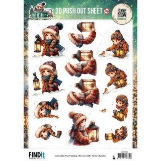 (SB11165)3D Pushout Sheet - Berries Beauties - Good Old Christmas - Girl