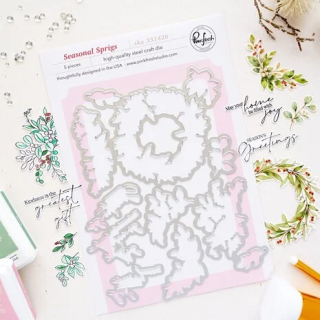 (331426)Pinkfresh Studio Season of Wonder Die Seasonal Sprigs by Dawn Woleslagle