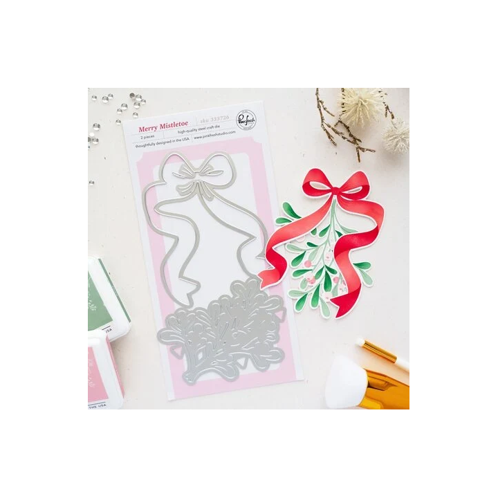 (333726)Pinkfresh Studio Season of Wonder Die Merry Mistletoe by Inna Moreva