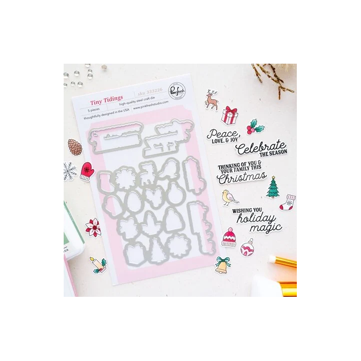 (333226)Pinkfresh Studio Season of Wonder Die Tiny Tidings by Inna Moreva