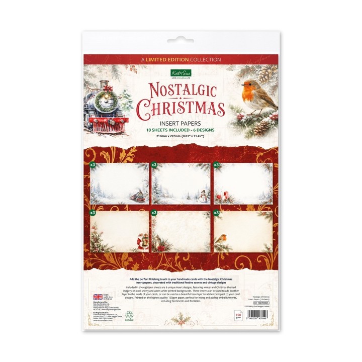 (02-10078NOS )Katy Sue Designs Nostalgic Christmas Insert Papers