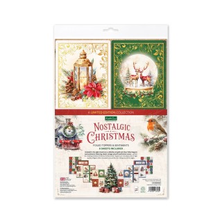 (12-10026NOS )Katy Sue Designs Nostalgic Christmas Foiled Toppers